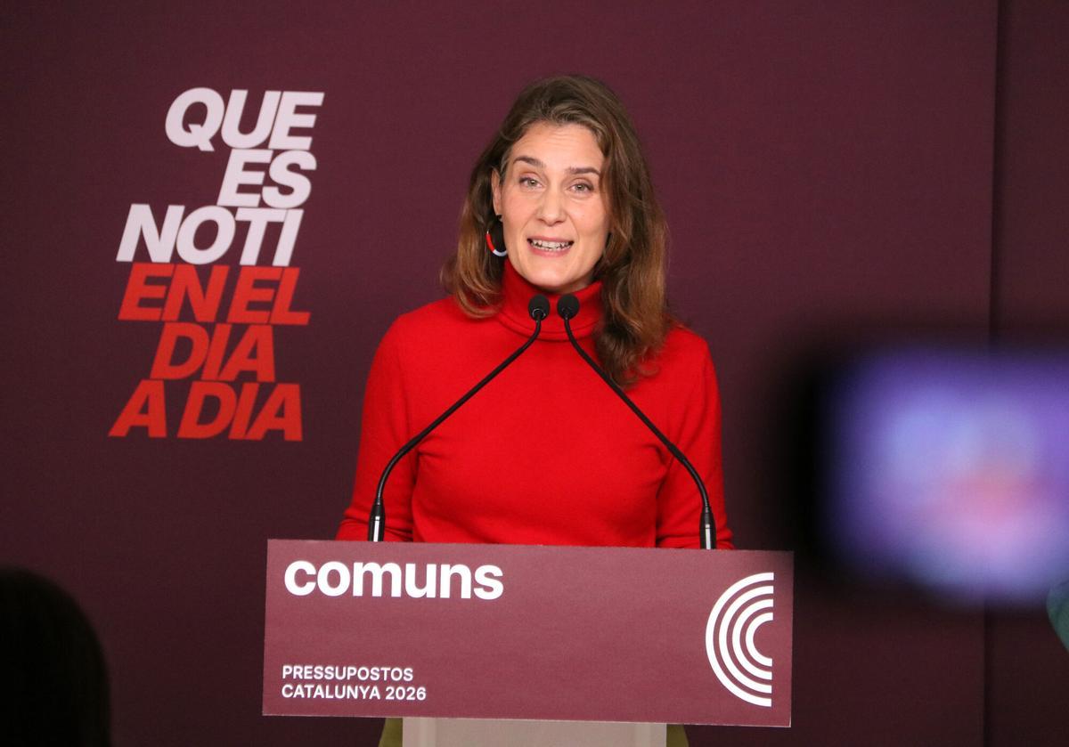 La presidenta de los Comuns en el Parlament, Jéssica Albiach, este sábado