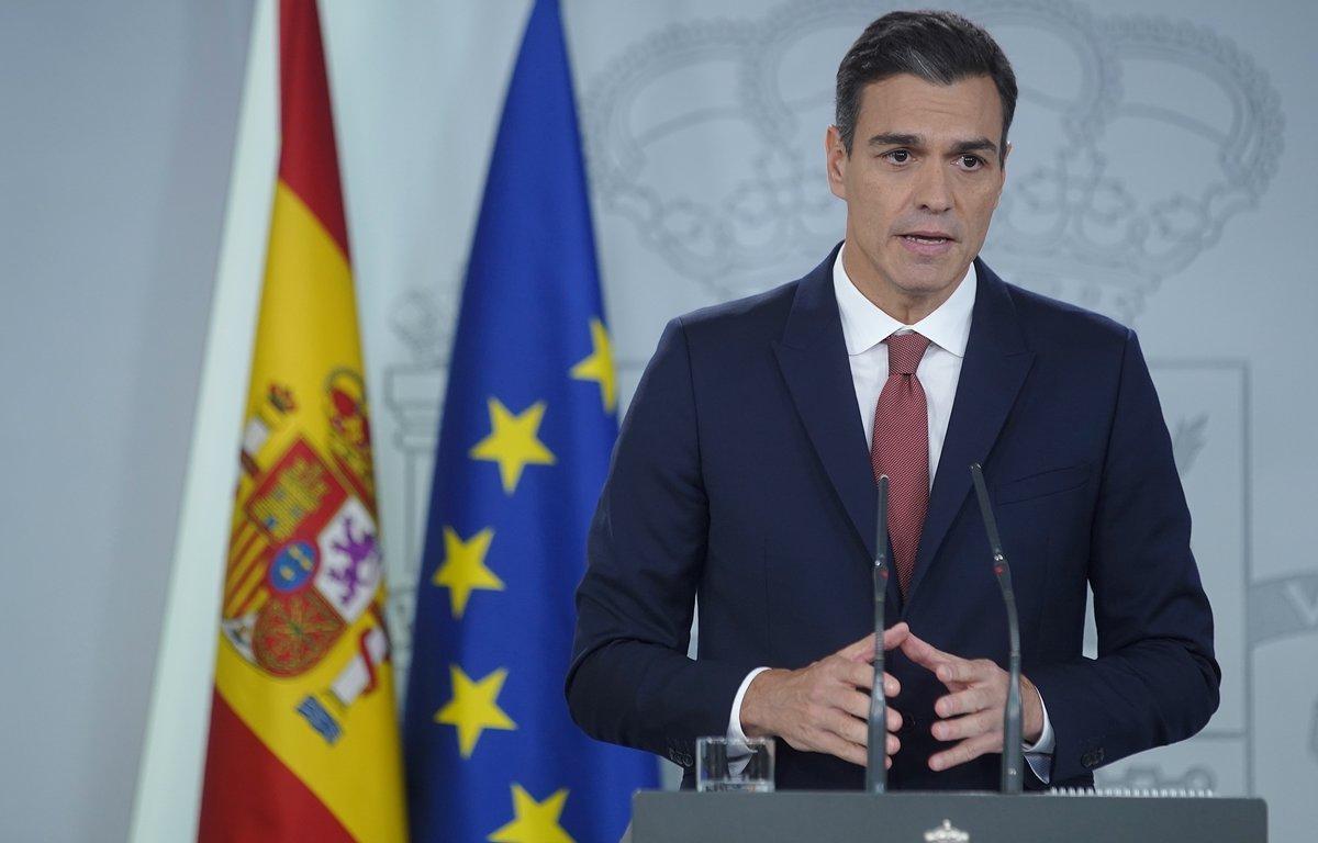 El presidente del Gobierno, Pedro Sánchez, en rueda de prensa sobre la decisión del Tribunal Supremo acerca del impuesto de las hipotecas.