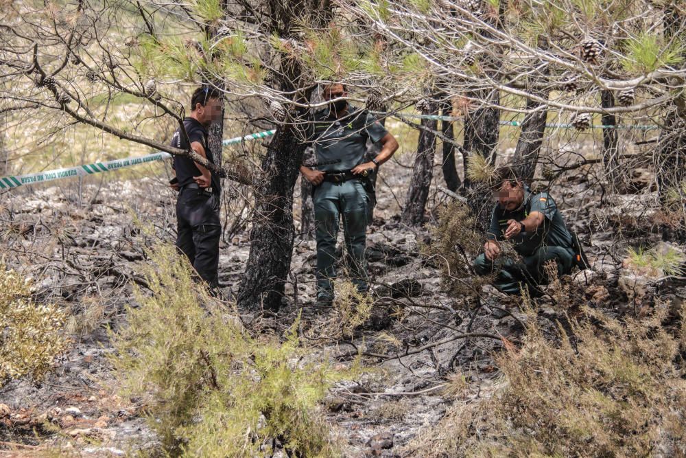 Incendio en la Vall de Gallinera