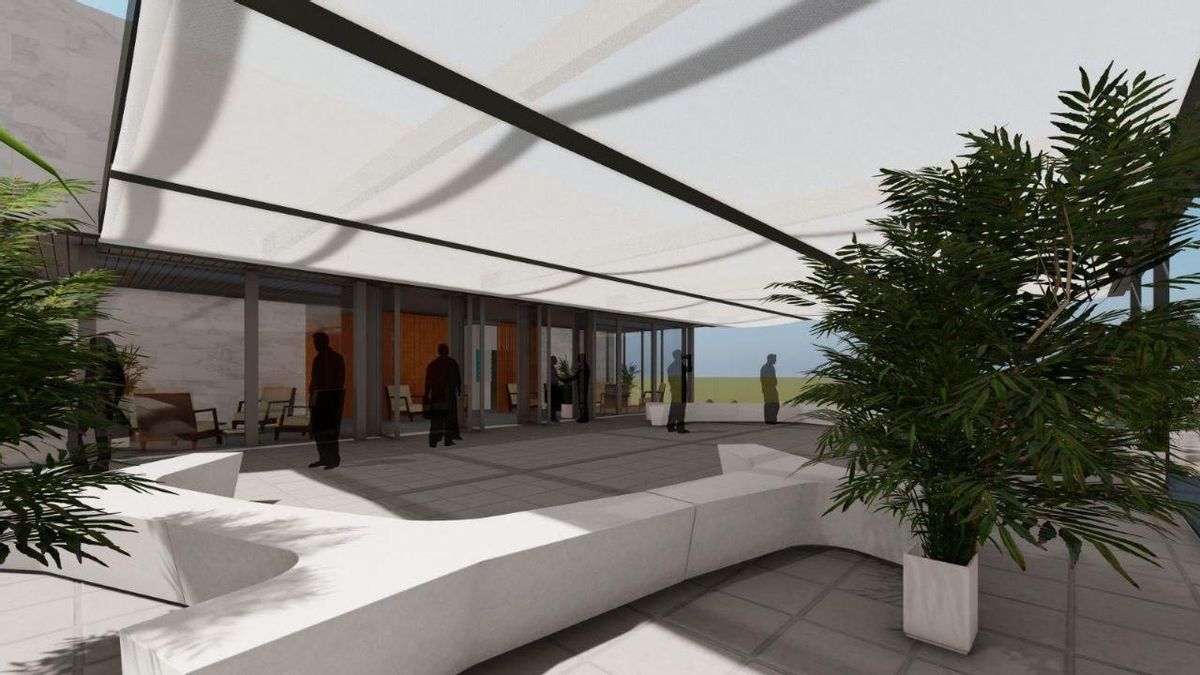Así será la terraza del futuro centro cívico Noroeste.