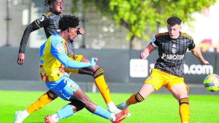 Thierry Rendall, en el partido amistoso contra el Leeds United sub 23. | J.M.LÓPEZ