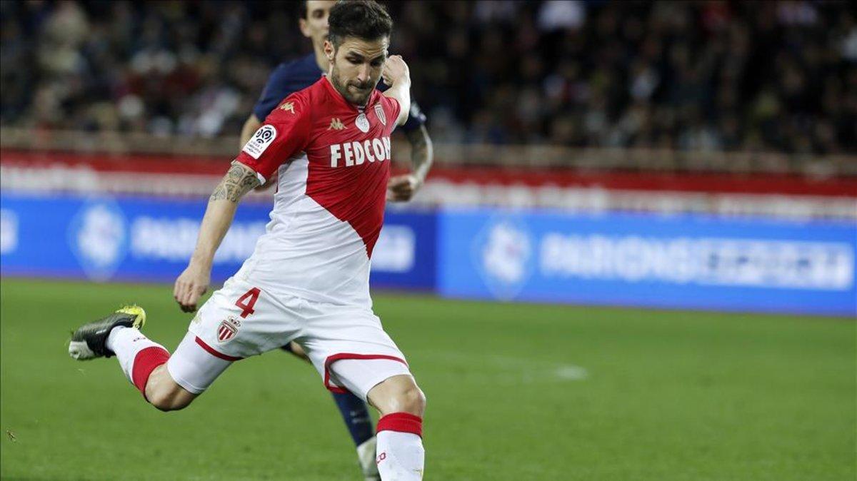 Cesc Fàbregas, en un partido con el Mónaco