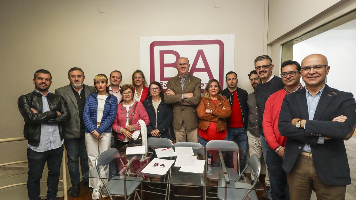 La candidatura de Badajoz Adelante en 2019.