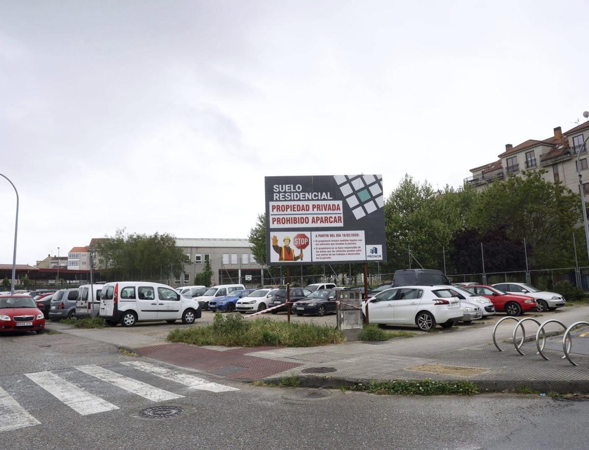 Zona en la que se construirá el edificio proyectado en Santa Lucía-A Escardia. | NOÉ PARGA