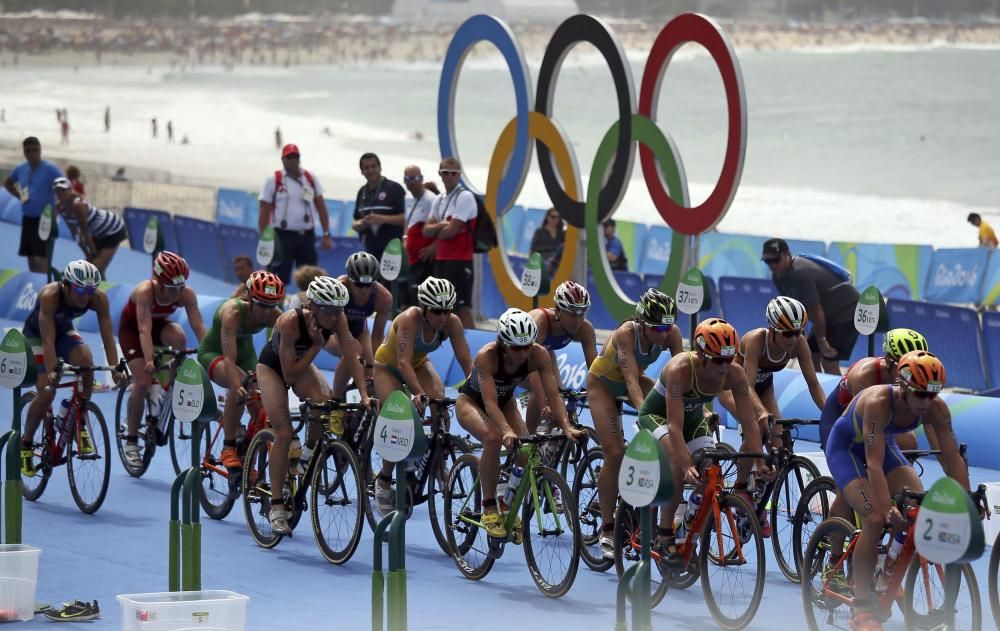 Final del triatlón femenino.