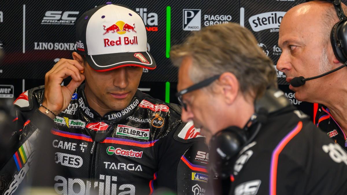 Jorge Martin, en su garaje en el GP de Qatar