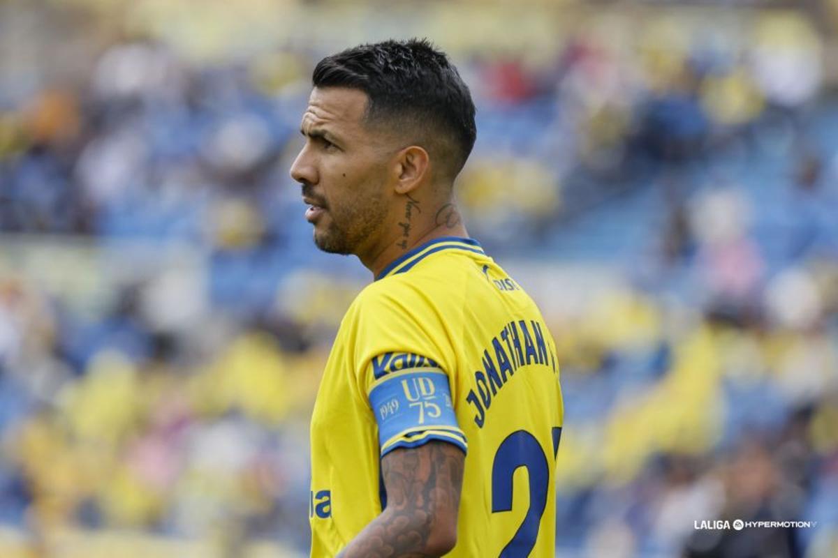 Primer plano del cuello de Viera, en un lance de este curso liguero en el Gran Canaria.