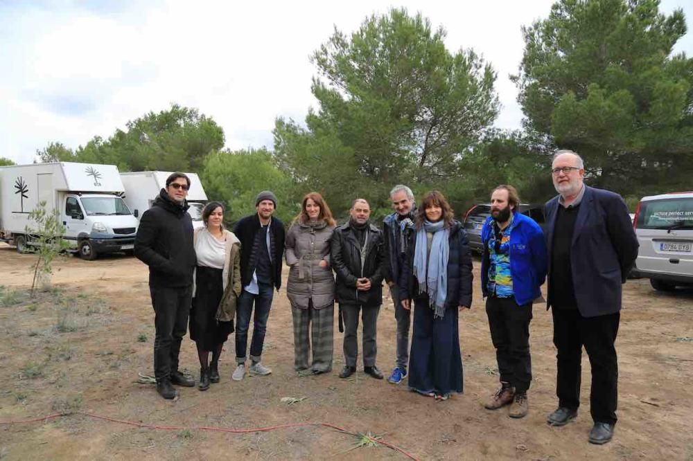 Juliette Binoche y Guillaume Canet ruedan en s'Estanyol