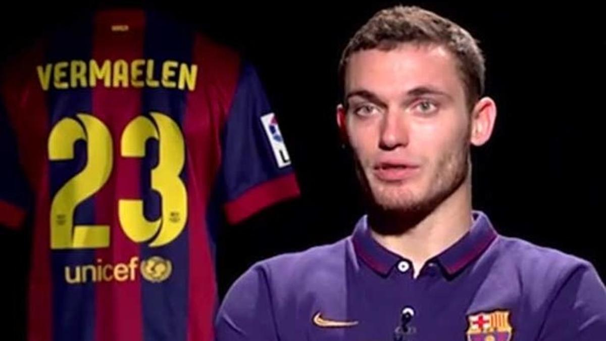 Vermaelen, durante la entrevista en Barça Fans