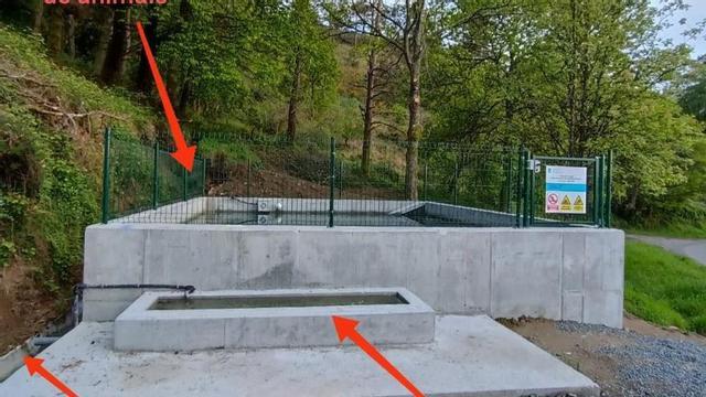 La nueva balsa para la extinción de incendios.