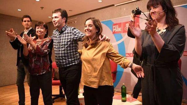 Pablo Arangüena, Cristina Narbona, Gonzalo Caballero, Inés Rey y Eva Martínez, en un acto en febrero.