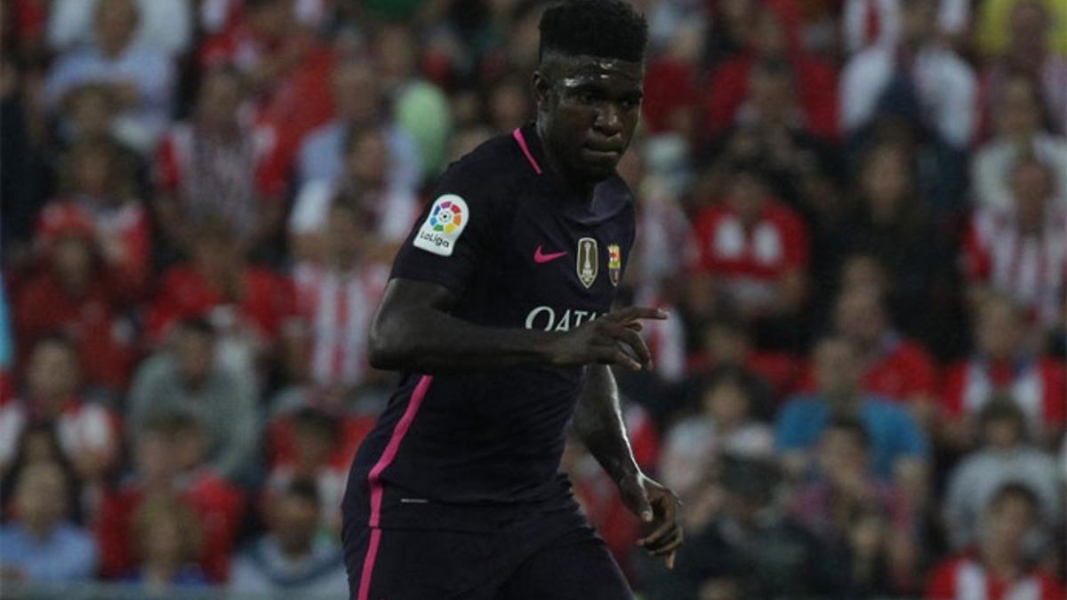 Umtiti, defensa francés del Barcelona