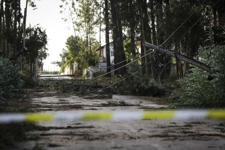 Paso del ciclón Leslie por Portugal