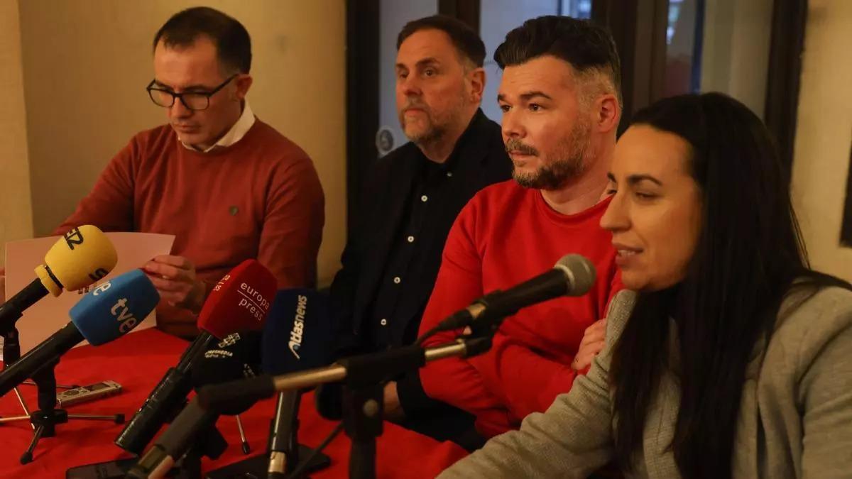 Rufián y Junqueras, en València.