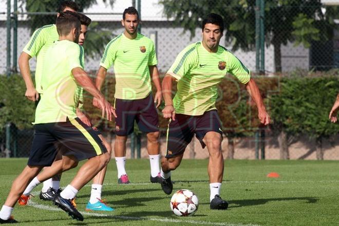 El Barça prepara el partido ante el Ajax