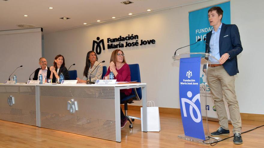 Fernando Domínguez, del Bouza Brey, hoy en el acto de entrega.