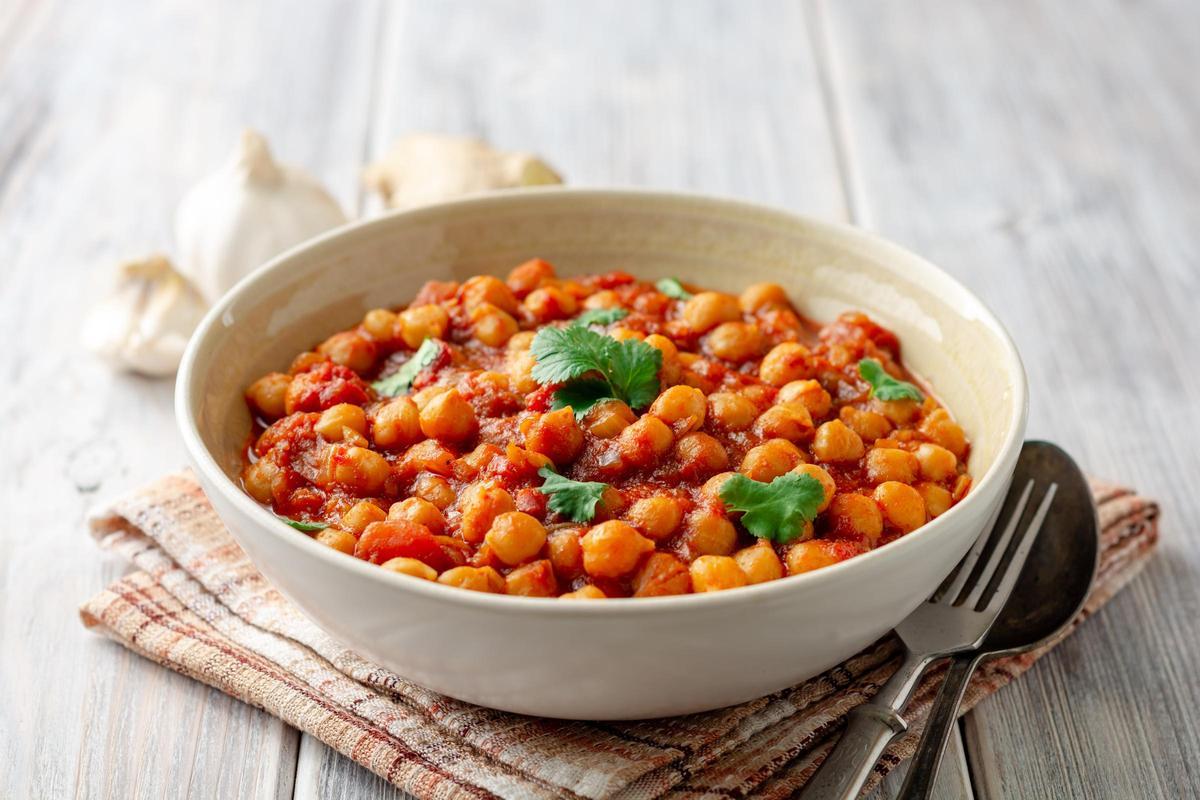 Un plato de garbanzos.