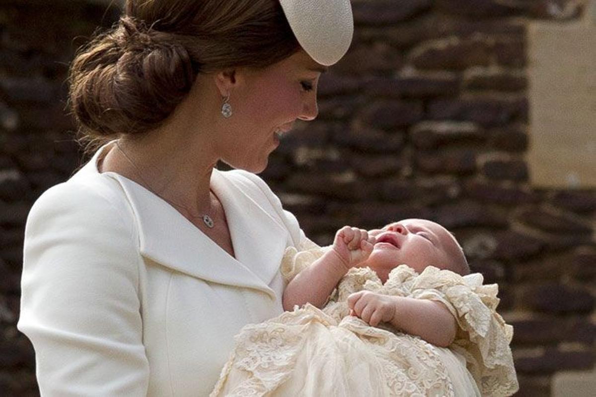 Kate Middleton en el bautizo de su hija Carlota