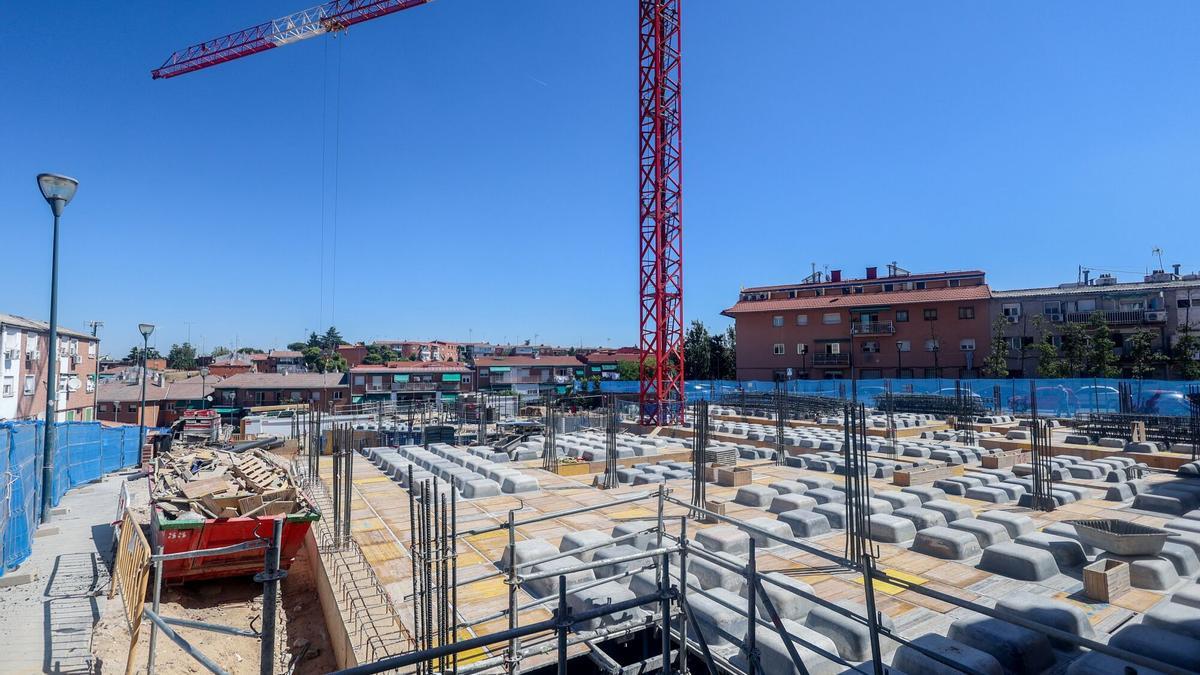 Viviendas en construcción en la Comunidad de Madrid.