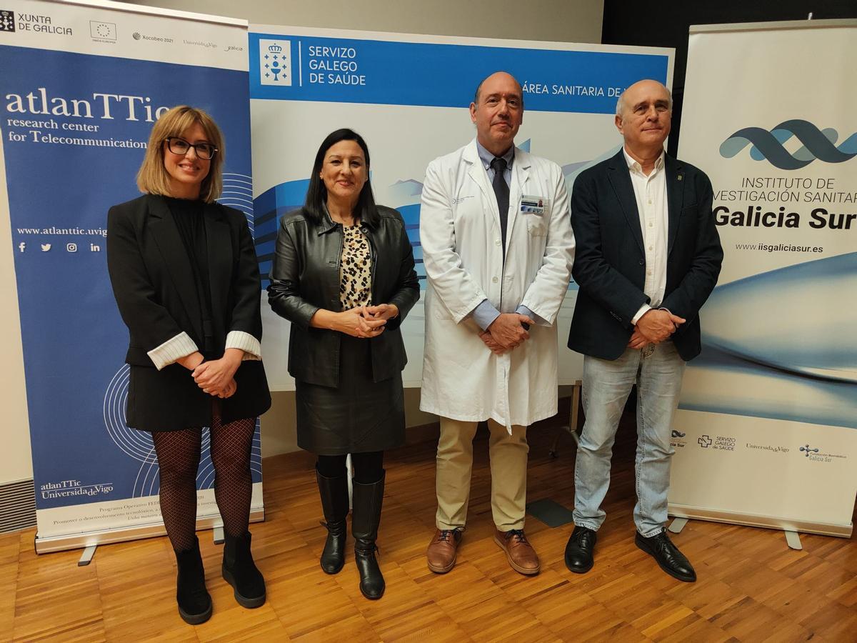 Desde la izq., Poveda, Rubio, Olivares y Llamas, en el Cunqueiro.