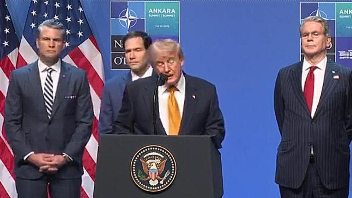 Rueda de prensa de Trump en Ankara.
