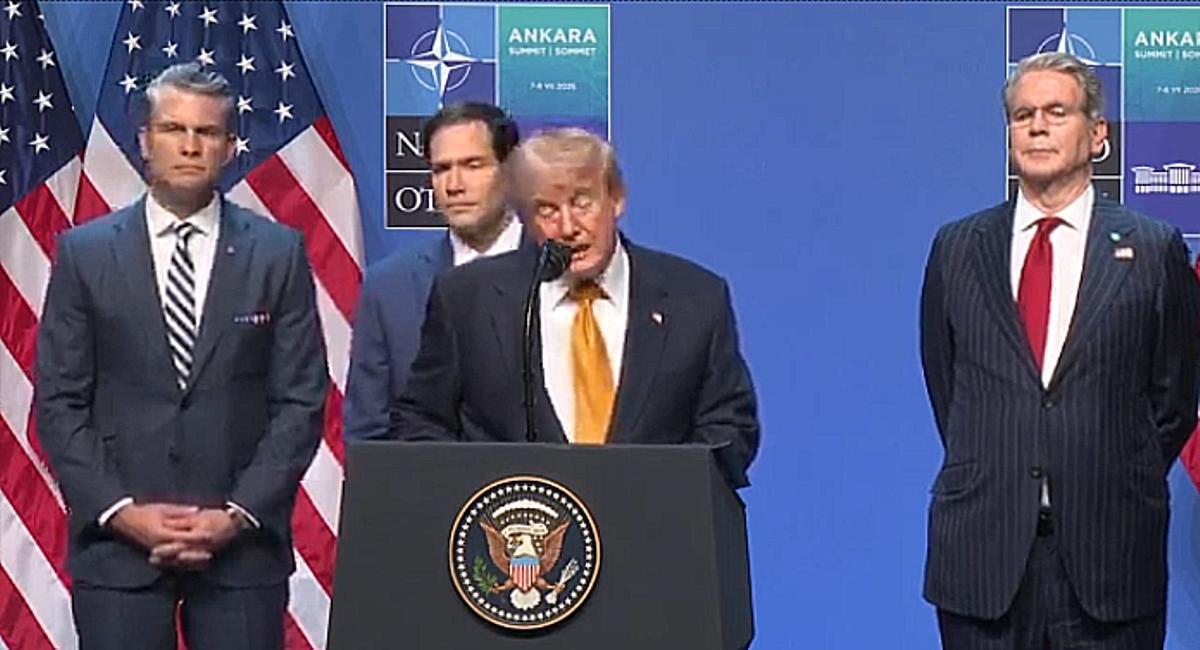 Rueda de prensa de Trump en Ankara.