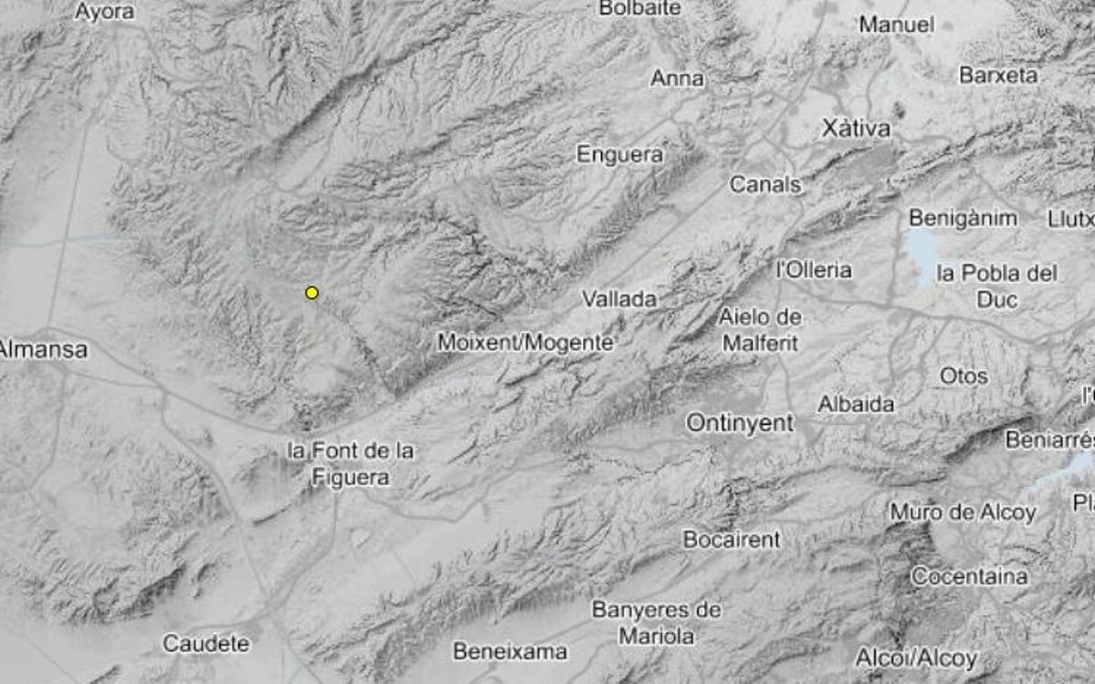L’IGN localitza un sisme al nord-oest de la Font de la Figuera