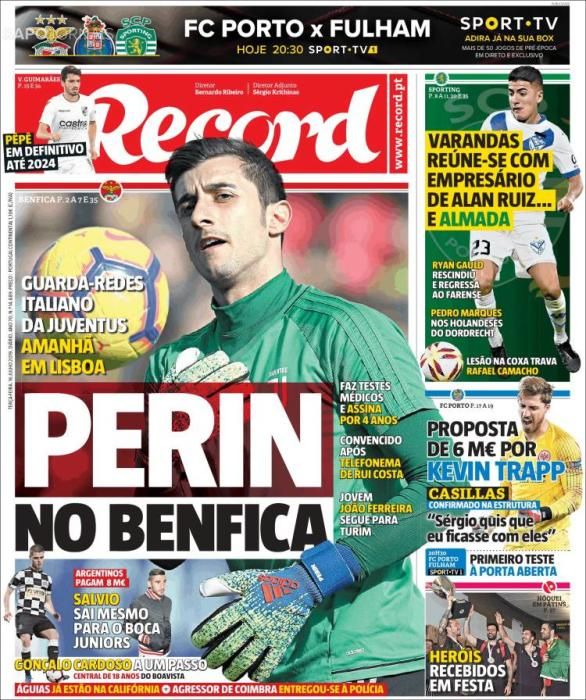 Portada RECORD martes 16 julio 2019