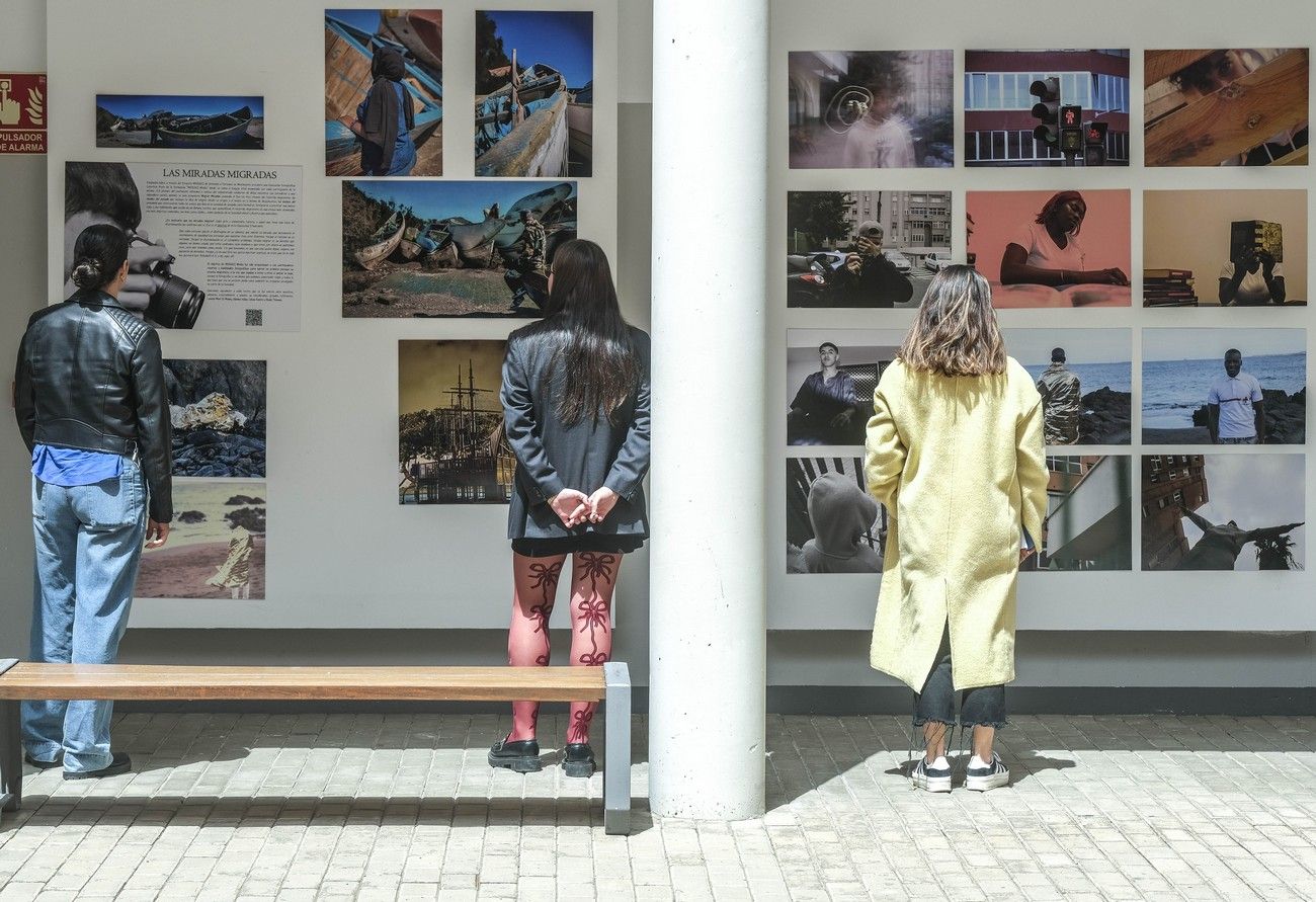 Exposición de fotos en el barrio de Schamann, en Las Palmas de Gran Canaria