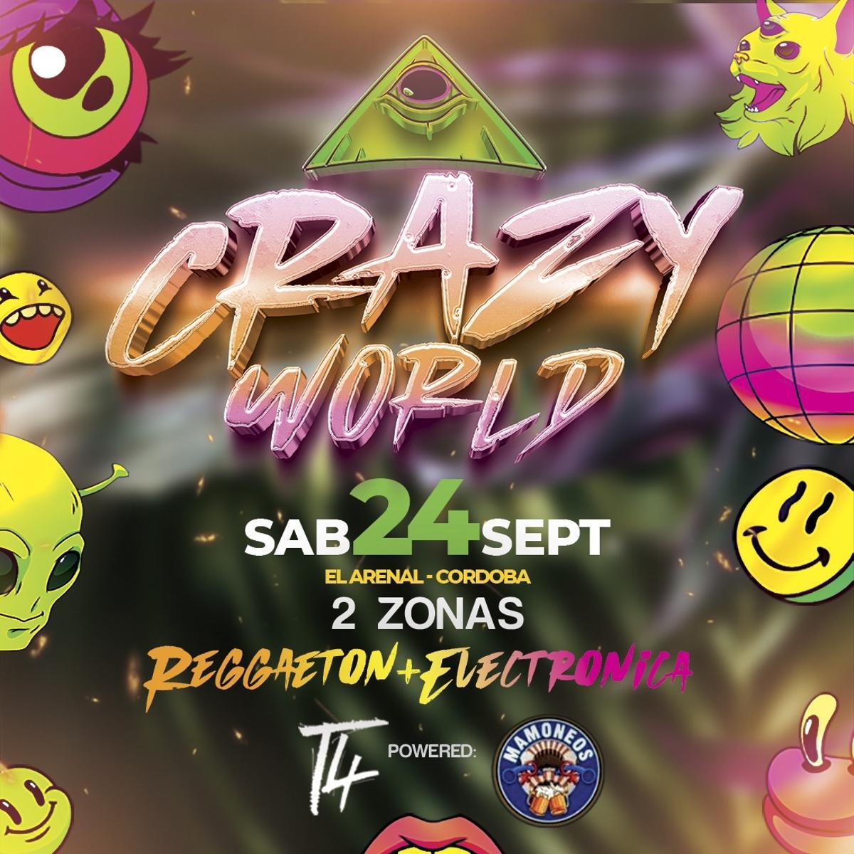 Cartel de Crazy World Córdoba