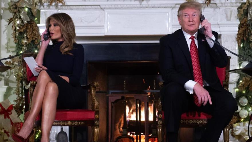 El presidente Donald Trump y la primera dama Melania.