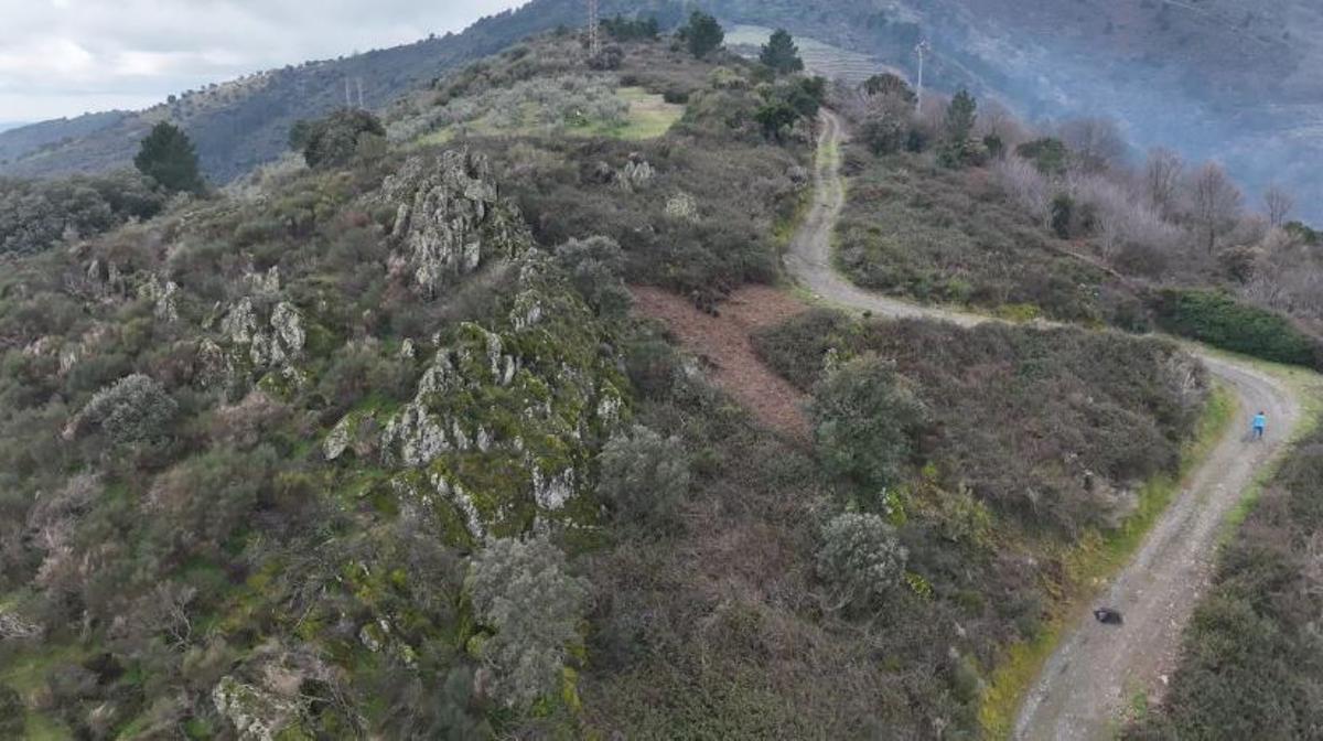Vista aérea de la ubicación del mirador.