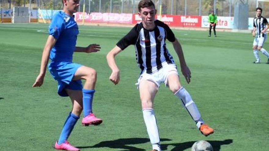 El albinegro Sergio Añó marcó un gol al Jubelama el sábado. juan f. roca