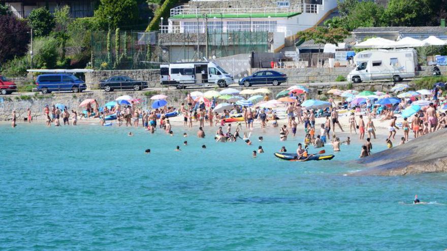 Playa de Menduíña, en Aldán (Cangas). | G.N.