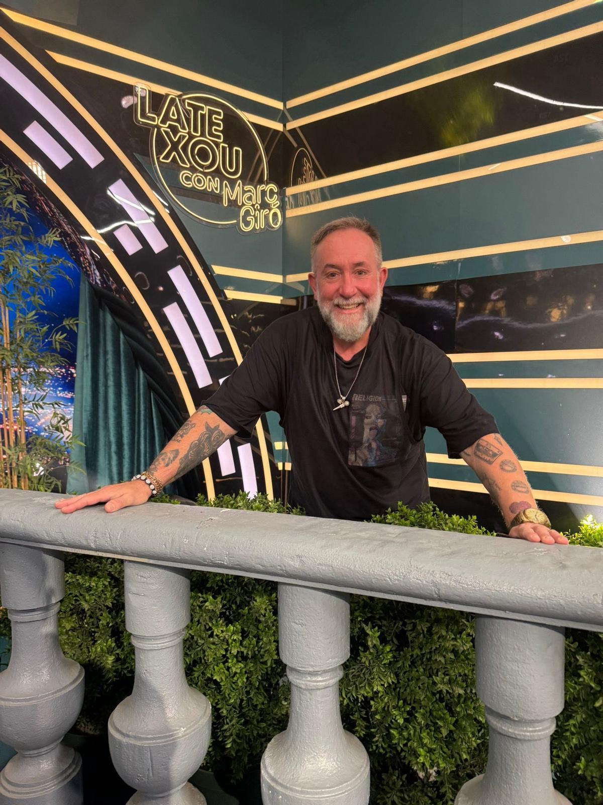 Mateo Vergara al plató de Late Xou