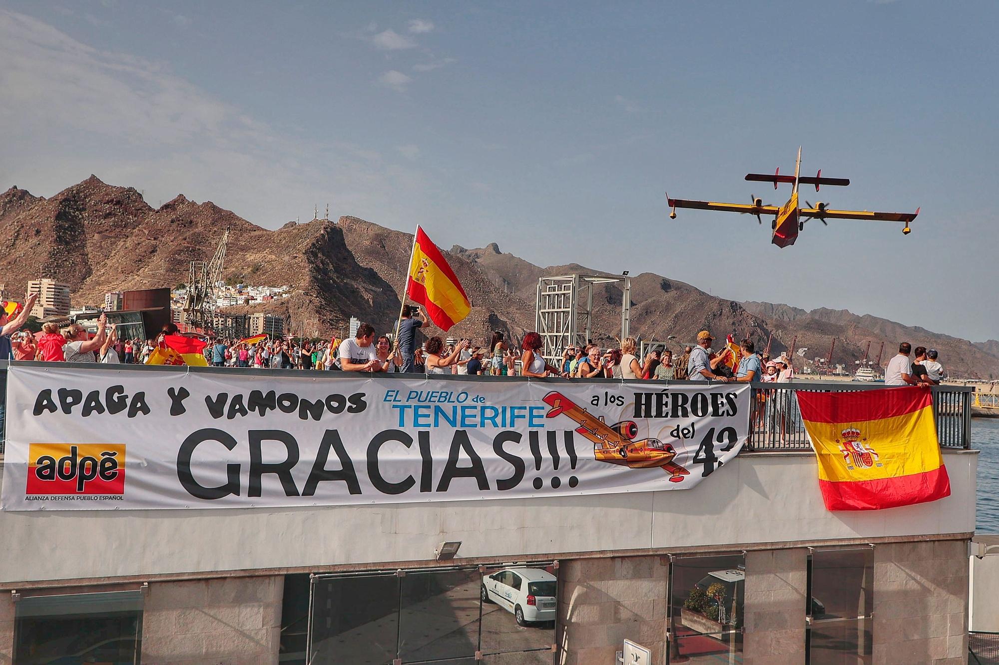 Tenerife agradece a los medios aéreos su lucha contra el incendio