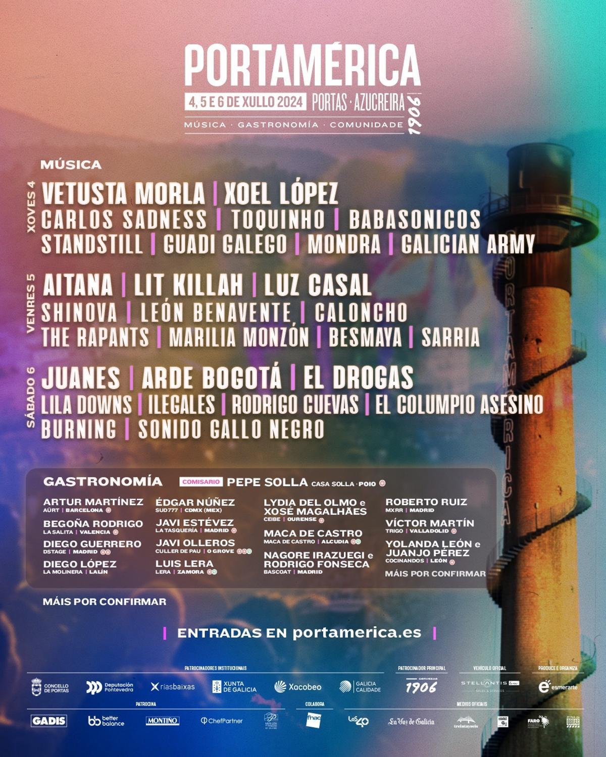 Cartel del Festival PortAmérica 2024.