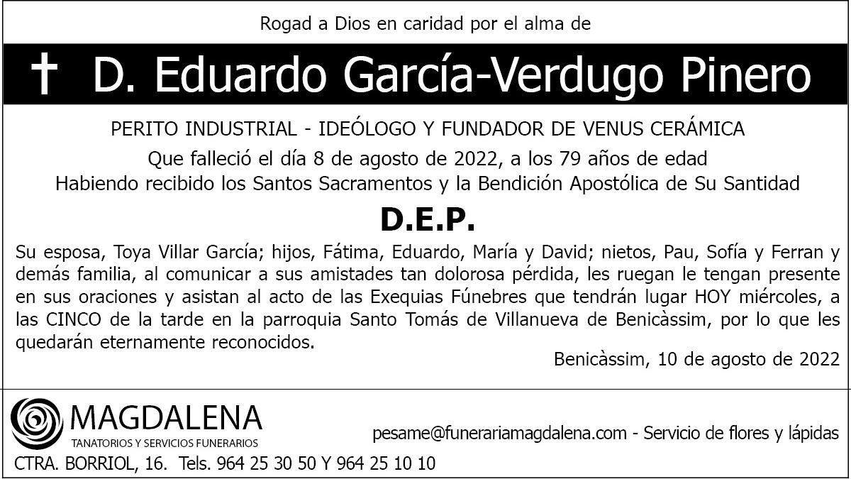 D. Eduardo García-Verdugo Pinero