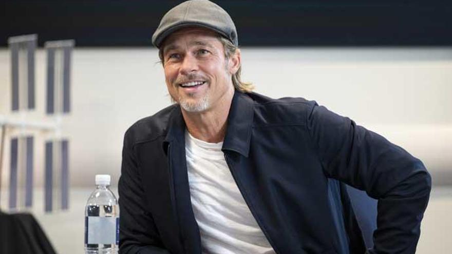 Brad Pitt, durante la entrevista.