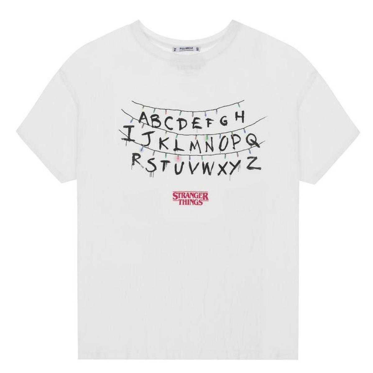 Camiseta de manga corta con letras, de 'Stranger things'