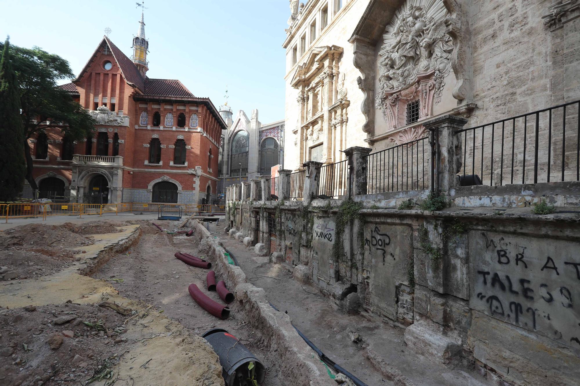 Avanzan las obras en el entorno del Mercado Central