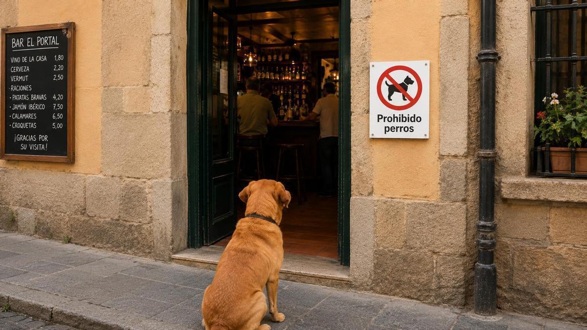 La Ley de Bienestar animal establece que debe haber un cartel que prohiba el acceso en caso necesario