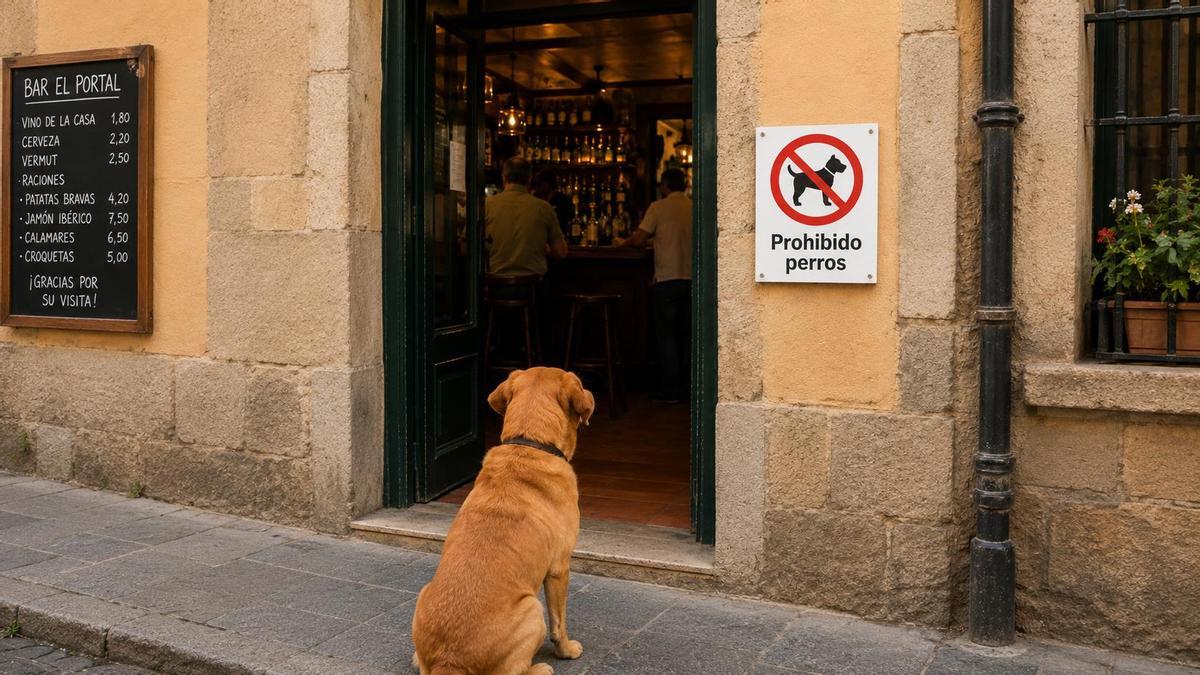 La Ley de Bienestar animal establece que debe haber un cartel que prohiba el acceso en caso necesario