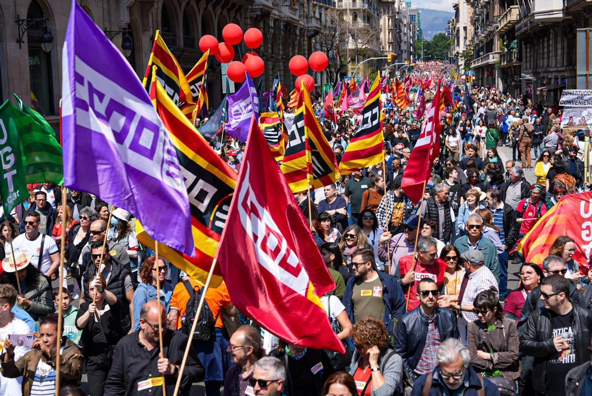 Celebración del 1 de Mayo en Barcelona