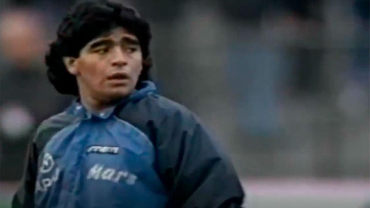 El mítico calentamiento de Maradona