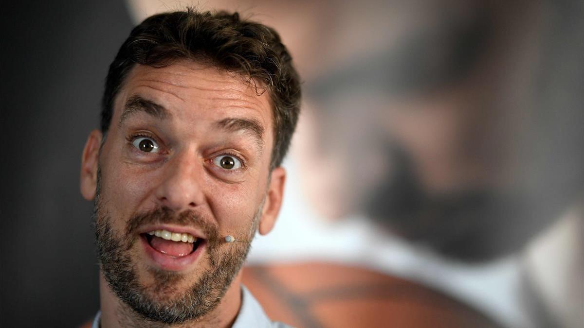 Pau Gasol, en la presentación de su libro, en Madrid.