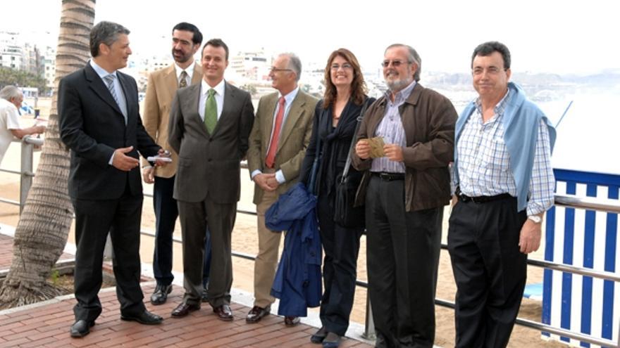 Reunión de la comisión que estudia la playa de Las Canteras.