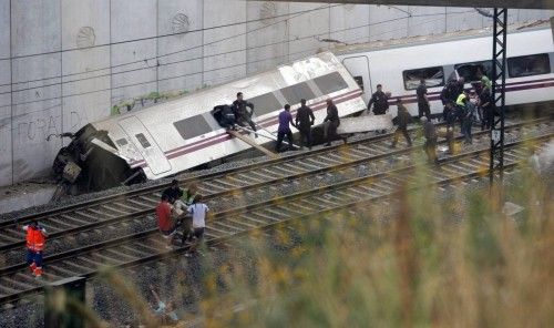 La imágenes del accidente ferroviario de Santiago de Compostela