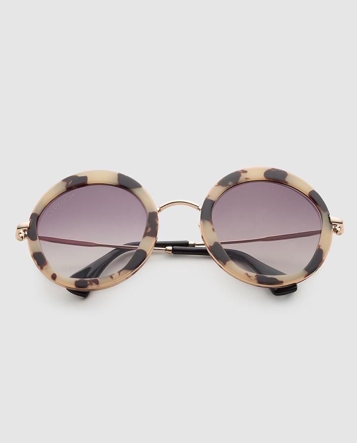 Jo & Mr. Joe, Gafas de sol de montura redonda con animal print