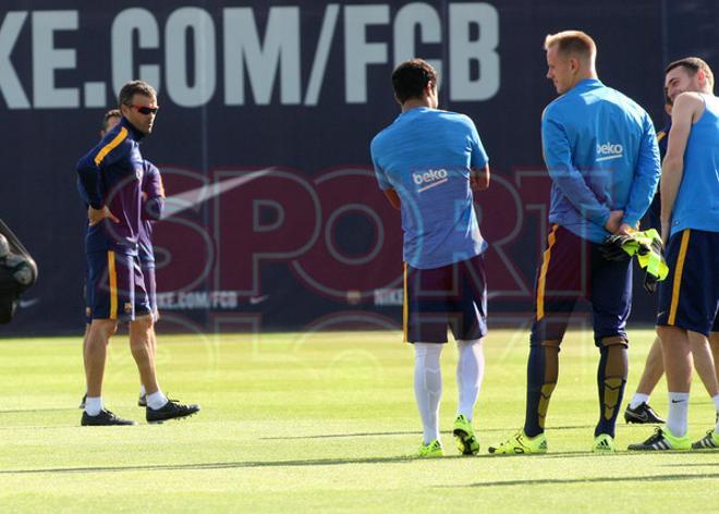 El entrenamiento del Barça, en imágenes